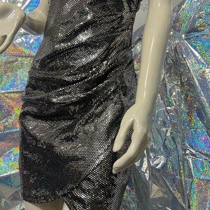 Elegant Silver Sequin Dress